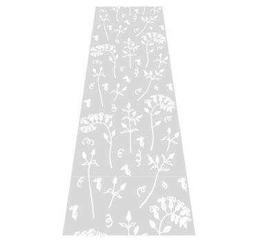 Vinyl tapijt kantoor getekende bloemen - TenStickers