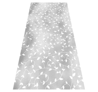 Vinyl tapijt kantoor takken in wit en zilver - TenStickers