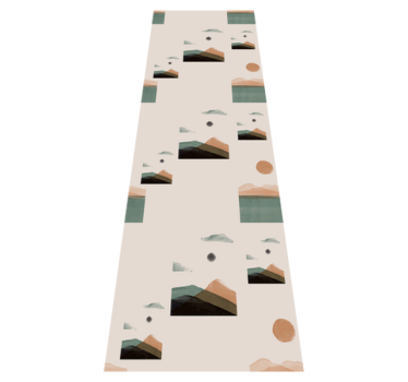 Vinyl tapijt kantoor abstract bergen - TenStickers