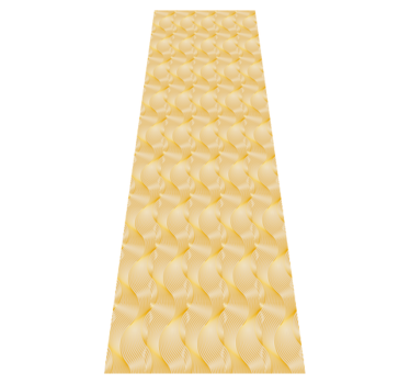 Vinyl tapijt kantoor gouden golven illusie - TenStickers