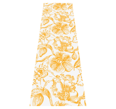 Vinyl tapijt kantoor gele orchideeën bloemenpatroon - TenStickers