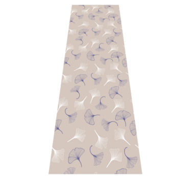 Vinyl tapijt kantoor ginkgo bladeren crème - TenStickers