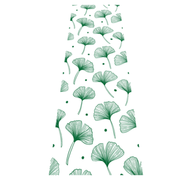 Vinyl tapijt kantoor ginkgo groene bladeren - TenStickers