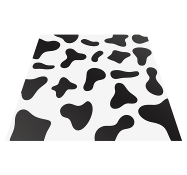 Contrasterend koeienpatroon vinyl tapijt - TenStickers