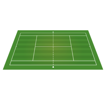 Tennisbaan vinyl tapijt snelwegen - TenStickers