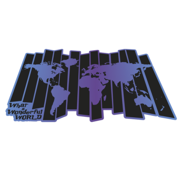 Wondere wereldvinyl vinyl tapijt wereldkaart - TenStickers