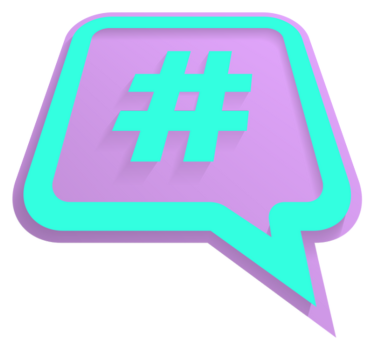 Hashtag tekstballon vinyl tapijt zinnen en teksten - TenStickers