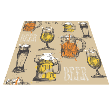 Drank illustraties vinyl tapijt zinnen en teksten - TenStickers