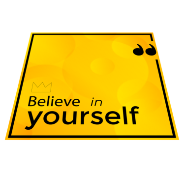 Geloof jezelf motivatie vinyl tapijt zinnen en teksten - TenStickers