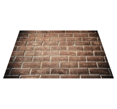Bakstenen illusie vinyl tapijt woonkamer - TenStickers