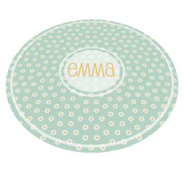 Ronde madeliefjes gepersonaliseerde vinyl kleed - TenStickers