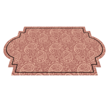 Paisley-vormig ontwerp vinyl tapijt textuur - TenStickers