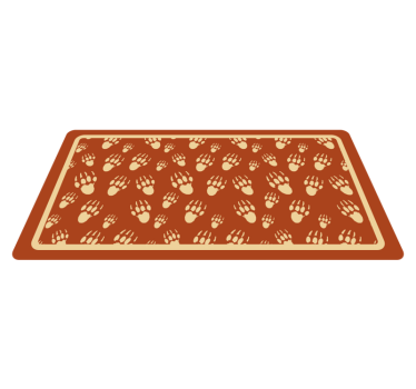 Pootpatroon ontwerp vinyl vloerkleed dierenprint - TenStickers
