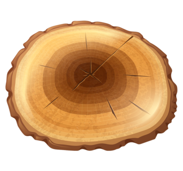 Ronde boom hout vinyl tapijt - TenStickers