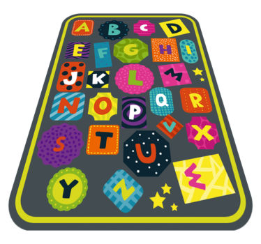 Vinyl vloerbekleding Alfabet Het kleurrijke alfabet van kinderen - TenStickers