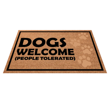 Honden welkom teken vinyl tapijt zinnen en teksten - TenStickers