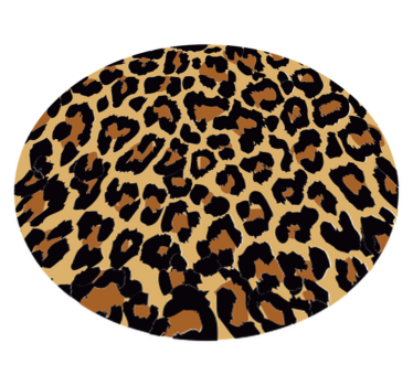 Luipaardvlekcirkel vinyl vloerkleed dierenprint - TenStickers