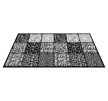 Monochrome safari vinyl vloerkleed dierenprint - TenStickers