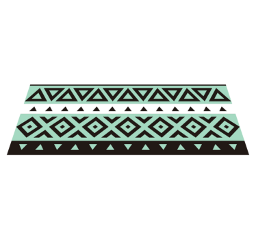 Geometrisch spelpad vinyl tapijt spel - TenStickers