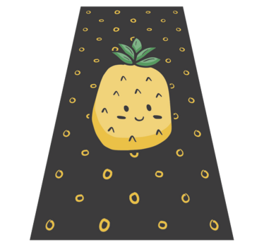 Vrolijke ananas vinyl tapijt kind - TenStickers