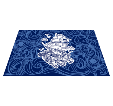 Nautisch avontuur vinyl tapijt kind - TenStickers