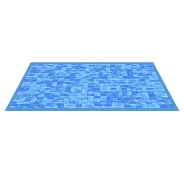 Golvend blauw mozaïek vinyl tapijt andere textuur - TenStickers