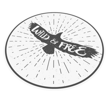Wilde en vrije cirkel vinyl tapijt zinnen en teksten - TenStickers