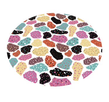 Gespikkeld terrazzo vinyl vloerkleed dierenprint - TenStickers