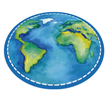 Educatieve wereld vinyl tapijt wereldkaart - TenStickers
