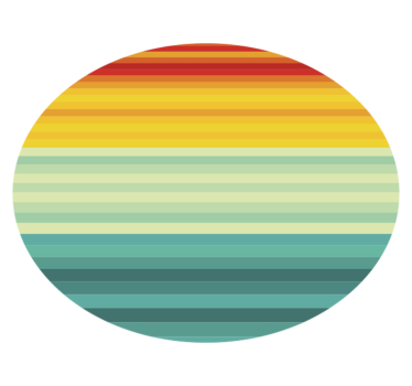 Veelkleurige strepen vloerkleed - TenStickers