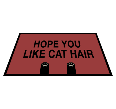 Kattenhaar humor vinyl tapijt zinnen en teksten - TenStickers