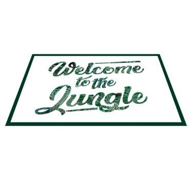 Jungle welkomstzin vinyl tapijt zinnen en teksten - TenStickers