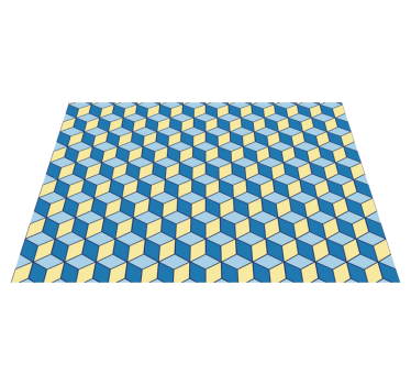 Vinyl tapijten voor in de eetkamer 3d effect geometrisch - TenStickers