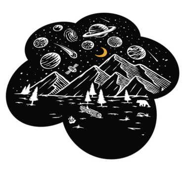 Ruimteavontuurscène vinyl tapijt spel - TenStickers