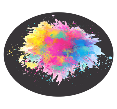 Kleurrijke plonsexplosie vinyl tapijt textuur - TenStickers
