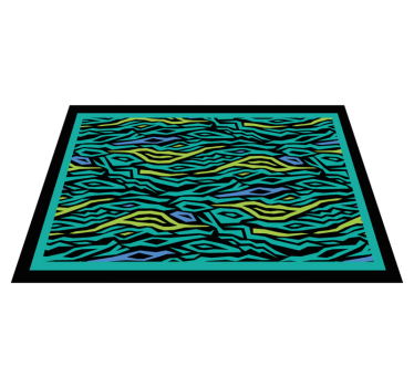 Abstracte safari vinyl vloerkleed dierenprint - TenStickers