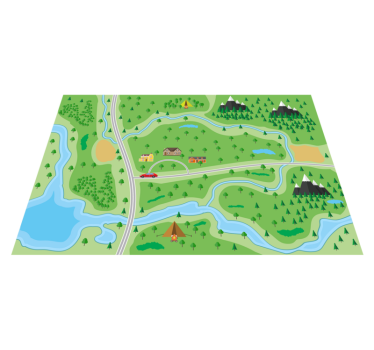 Interactieve speelweg vinyl tapijt snelwegen - TenStickers