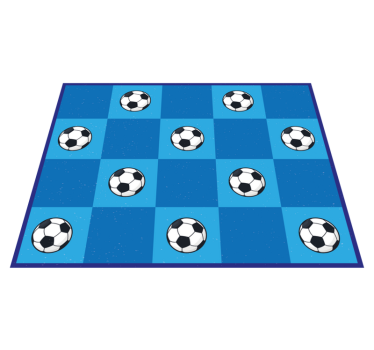Voetbal patroon vinyl tapijt spel - TenStickers