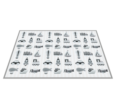 Speels vervoer vinyl tapijt kind - TenStickers