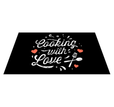 Liefdesrelatie koken vinyl tapijt zinnen en teksten - TenStickers