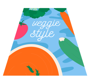 Decor in vegetarische stijl vinyl tapijt zinnen en teksten - TenStickers