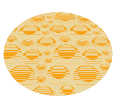 Cirkelvormig patroon vinyl tapijt eetkamer - TenStickers