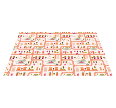 Tractoren en wegen vinyl vloerkleed - TenStickers