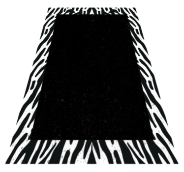 Monochrome zebra vinyl vloerkleed dierenprint - TenStickers