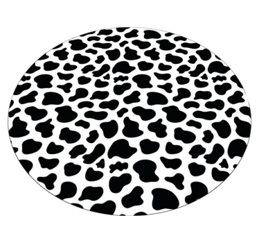 Koeienhuid cirkelvormig patroon vinyl vloerkleed dierenprint - TenStickers