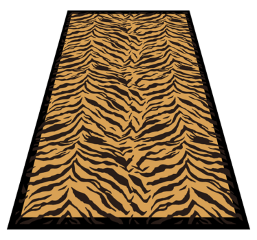 Tijgerstreeppatroon vinyl vloerkleed dierenprint - TenStickers