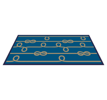 Nautisch knopenpatroon vinyl tapijt textuur - TenStickers