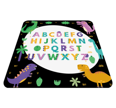 Kleurrijke educatieve speeltijd vinyl tapijt alfabet - TenStickers