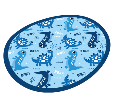 Dinosaurus speeltijdcirkel vinyl tapijt meer kinderen - TenStickers