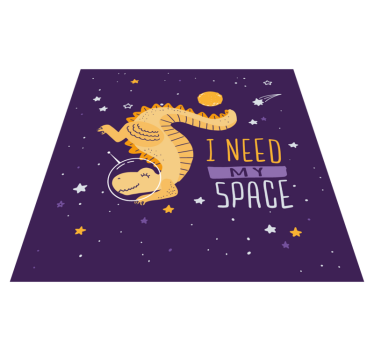 Ruimte dinosaurus illustratie vinyl tapijt meer kinderen - TenStickers